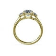 thumbnail image 2 of 1.00 T.C.W Princess Shaped Real Diamond New Design Three Stone Wedding Ring for Women Solid 18K Yellow Gold Size 3.5, 2 of 8