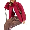 thumbnail image 5 of Women's Oversized Lightweight Down Coat Long Sleeve Zip Packable Short Puffer Jackets, 5 of 5