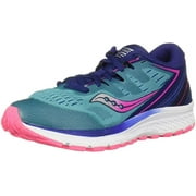 Saucony Kid's Guide ISO 2 Sneaker, Teal/Pink, 3.5 Medium US Big Kid