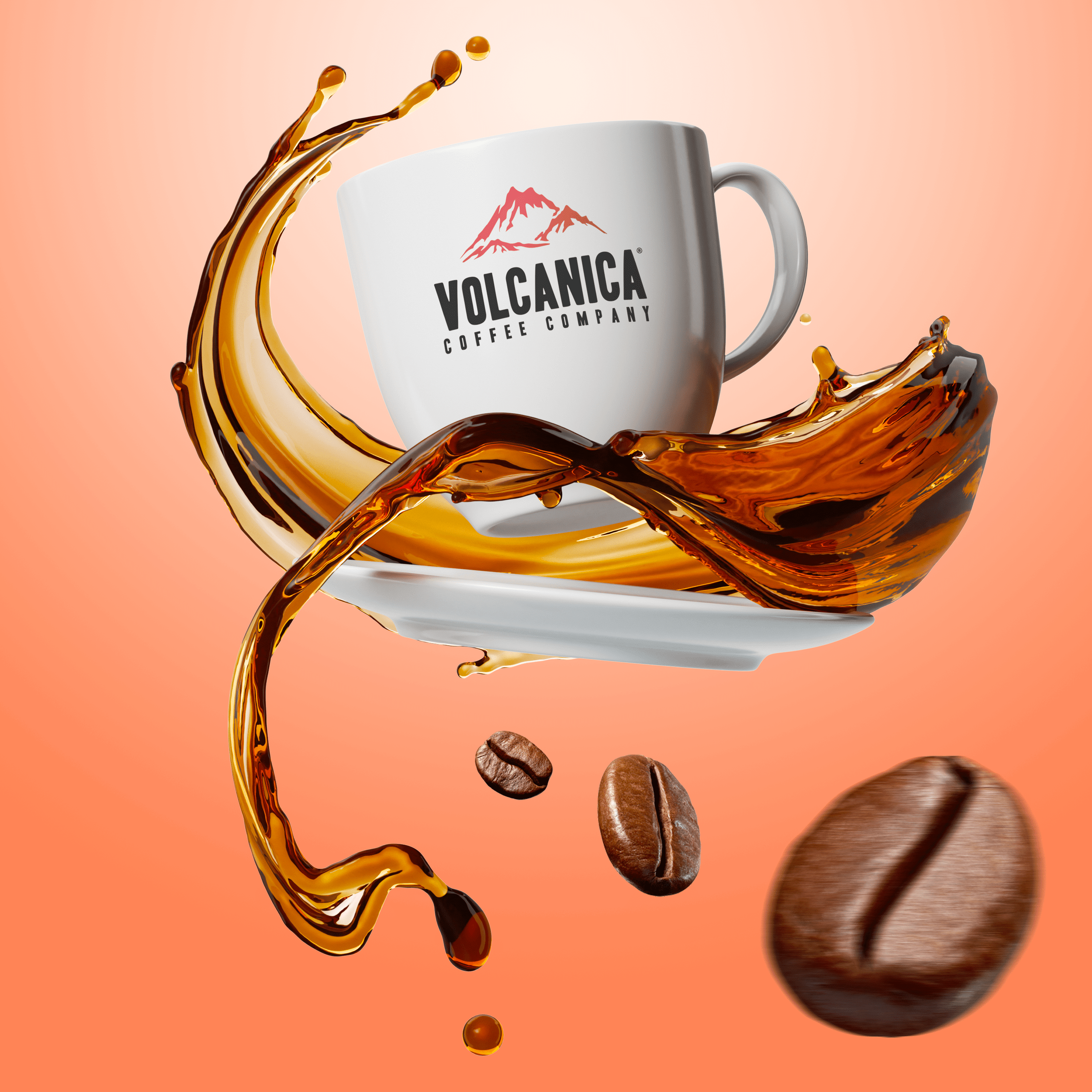 Volcanica Coffee Low Acid Decaf Coffee, Ground, Blend of Natural Low Acidic Coffee, Fresh Roasted, 16 oz