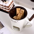 thumbnail image 6 of 200Ml Ceramic Chocolate Melting Cup, Cheese Candy Mini Fondue Pot with forks for Date Night Birthday Wedding Gifts, 6 of 6