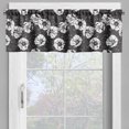 thumbnail image 4 of Ambesonne Sketch Valance & Curtain, Detailed Poppy Flowers, 55"x30", Charcoal Grey White, 4 of 7
