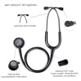 thumbnail image 3 of Portable Double Sided Cardiology Stethoscope for Medical Professionals, White, 3 of 10