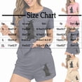 thumbnail image 3 of Mgmyaa Womens Pajamas Set Short Sleeve Shirt and Shorts with Heart Print Soft Lounge Sleepwear, 3 of 7