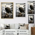 thumbnail image 4 of Designart "Majestic Mosaic Of The Bold Eagle I" Animals Eagle Floater Framed Canvas Prints, 4 of 5