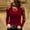 Red, variant on Womens Sexy Long Sleeve Blouse Solid Color Hollow Out Lace Patchwork Pullover Tops Fashion Elegant Slim T-Shirt Blue XL