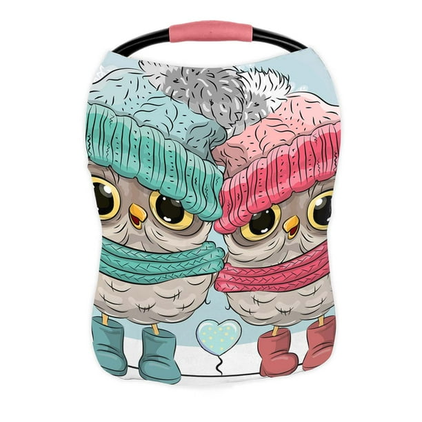 Pkqwtm Two Owls Boy And Girl In Hats Scarves Nursing Cover Baby Tfeeding Infant Feeding Car Seat Com - Baby Boy Owl Car Seat Cover Pkqwtm Two Owls Boy And Girl In Hats Scarves Nursing Cover Baby Tfeeding Infant Feeding Car Seat Com - Baby Boy Owl Car Seat Cover