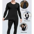 thumbnail image 4 of wirarpa Men's Lightweight Thermal Underwear Set, Cotton Warm Long Johns Base Layer for Cold Weather & Outdoor Black S-2XL, 4 of 8