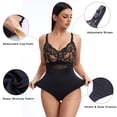 thumbnail image 4 of MANIFIQUE Women's Bra Free Bodysuits Tummy Control Shapewear Thong Body Shaper with Removable Pads, 4 of 7