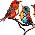 thumbnail image 2 of Decoración de pájaros en rama, fácil instalación, adornos rústicos de pájaros para jardín de balcón, 2 of 9