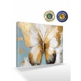 thumbnail image 2 of Butterfly Wall Art for Living Room,Canvas Picture Wall Decor for Bathroom Bedroom,Modern Abstract Teal Brown Oil Painting Painting Artwork for Office Kitchen Hallway Dining Room Home Decor 24"x32", 2 of 8