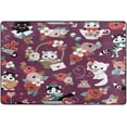 thumbnail image 4 of Dreamtimes Cute Vintage Valentine Cats Non-Slip Area Rug 72"x48", Flowers Kitten Soft Non Slip Washable Floor Mats for Indoor Front Porch,Living Room, Bedroom,Kitchen, 4 of 5