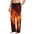 thumbnail image 2 of Daiia Fiery Orange Flames Energy Men's Sleep Pant with Pockets and Drawstring,Pajama Pants-X-Large, 2 of 9