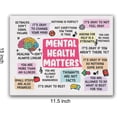 thumbnail image 2 of Therapy Office Mental Health Poster Canvas Wall Art for Decor - Motivational Mental Health Matters Canvas Print Wall Art Painting Ready to Hang - Easel & Hanging Hook 12x15 Inch, 2 of 7