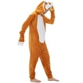 thumbnail image 4 of SWEETXIN Adult Halloween One-Piece Pajamas sloth Cosplay Costume Suit for Women and Men SizeXL, 4 of 7