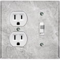 thumbnail image 6 of Metal Light Switch Plate Outlet Cover (Image of Marble Gray MAR034), 6 of 24