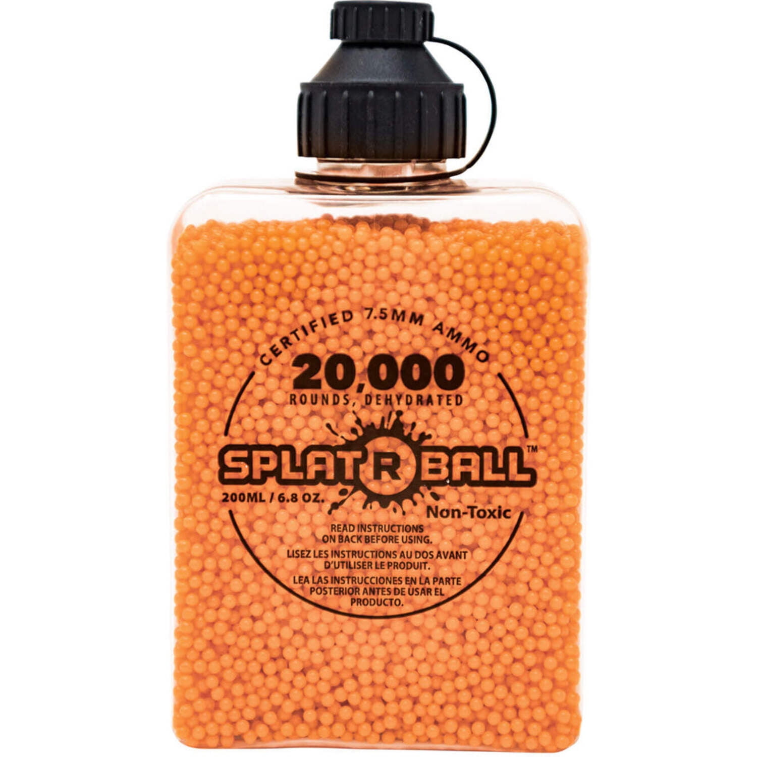 (2 pack) SplatRBall Orange Ammunition 20K Rounds 7.5 mm Bottle