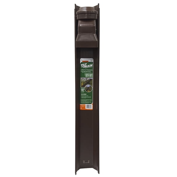 Frost King GWS3B Tilt Plastic Drain Away Downspout Extender, 6 ft, Brown