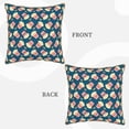 thumbnail image 3 of Xecao Popcorn With Glasses Print Soft Velvet Decorative Throw Pillow Covers, Square Cushion Cases for Bed, Sofa, Living Room, Car, and Indoor Outdoor Use-18"x18", 3 of 8