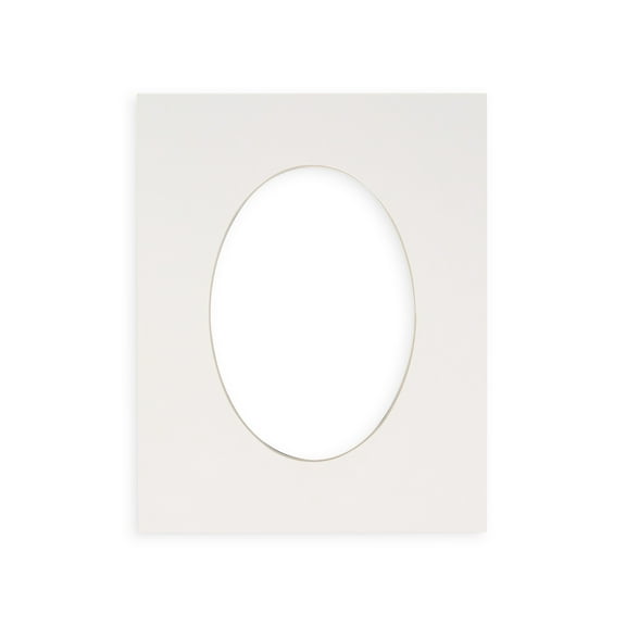 8.5x11 Mat Bevel Cut for 5x7 Photos Precut White Oval Shaped Photo Mat Board Opening Pack of 1 Matboard