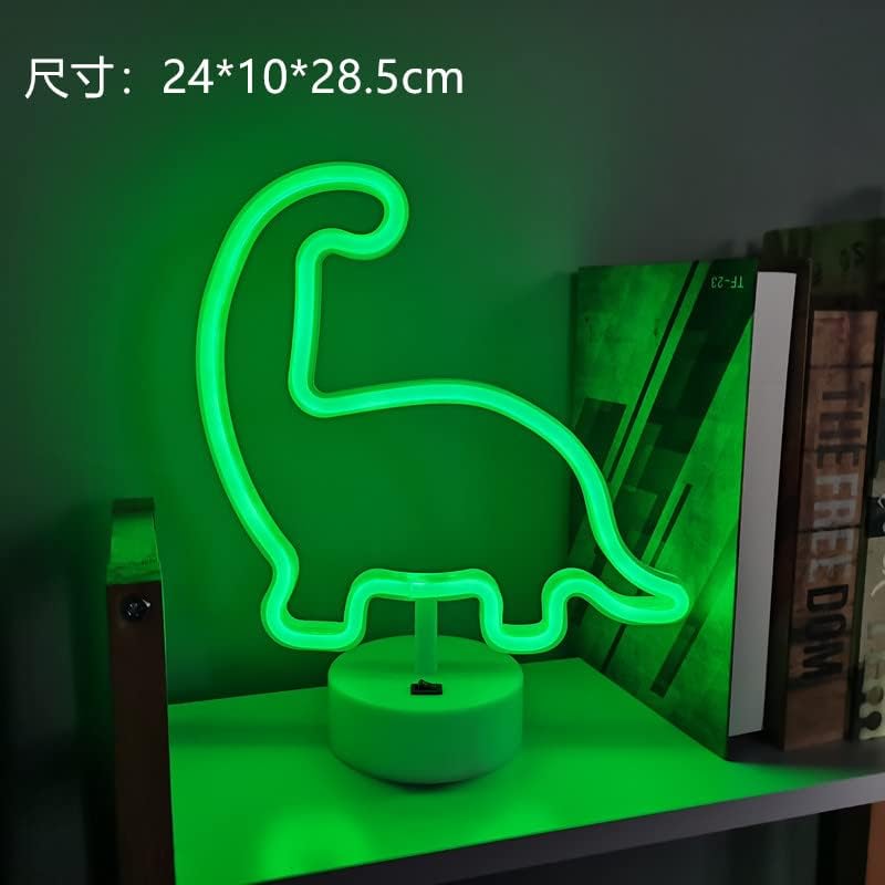 HuiyiNeon Light Base, Cactus Lights Neon Signs - Cactus Neon Light for Bedroom,Tabletop Decor - Battery/USB Powered Green LED Cactus Light