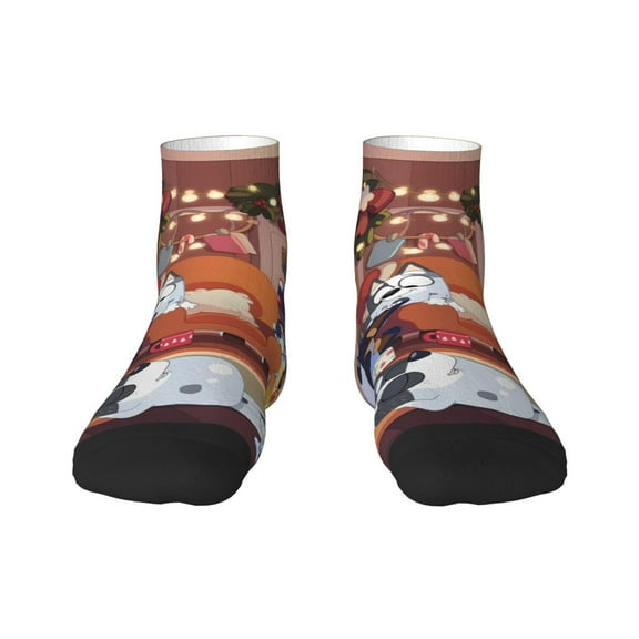 Johaoi Bluey Pattern Novelty Socks, Funny Socks Over The Calf Tube Stocking Crew Colorful Stockings for Women and Men
