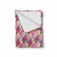 thumbnail image 2 of Garden Art Soft Flannel Fleece Throw Blanket, Wildflowers Pattern with Colorful Leaves and Paint Splashes Background Spring, Cozy Plush for Indoor and Outdoor Use, 60" x 80", Multicolor, by Ambesonne, 2 of 6