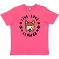 thumbnail image 3 of Inktastic Life Love Llamas Youth T-Shirt, 3 of 5