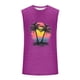 thumbnail image 4 of Camiseta sin mangas de cuello redondo para hombre, informal, a la moda, con estampado, deportiva, de poliéster, 4 of 5