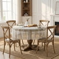 thumbnail image 5 of Sm:)e Silk Gold Foil Gauze Tablecloth Beige Round 60 Inch - Glitter Metallic Sheer Table Cover for Dining, Wedding, Party, and Events - Durable & Stylish Home Decor, 5 of 10
