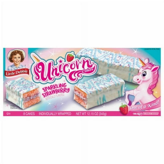 2X-Little Debbie Sparkling Strawberry Unicorn Cakes - 1.52 oz - 8 ct