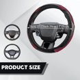 thumbnail image 2 of Car Steering Wheel Cover, 14.5-15 Inch Carbon Fiber Leather Elastic Car Steering Wheel Protector, Anti-Slip Steering Wheel Soft Cover Mats, Auto Accessories for Vehicles, Wine Red, 2 of 10
