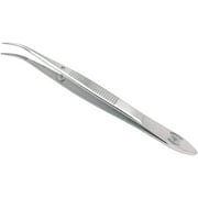 Scientific Labwares Stainless Steel General Purpose Lab Forceps with Curved Medium Point Tips, 4.75 in. Length