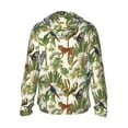 thumbnail image 3 of Uemuo Jungle Animals Pattern Women's Full Zip UPF 50+ Sun Protection Hoodie Jacket Long Sleeve Sun Shirt Hiking Outdoor Performance with Pockets-Large, 3 of 9