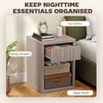 thumbnail image 4 of HOMCOM Modern Nightstand Set of 2, Bedside Table for Bedroom, Grey, 4 of 10