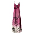 thumbnail image 2 of Qiylii Women Summer O-Neck Print Sleeveless Plus Size Pullover Long Dresses Spaghetti Strap Long Maxi Dress with Pockets, 2 of 4