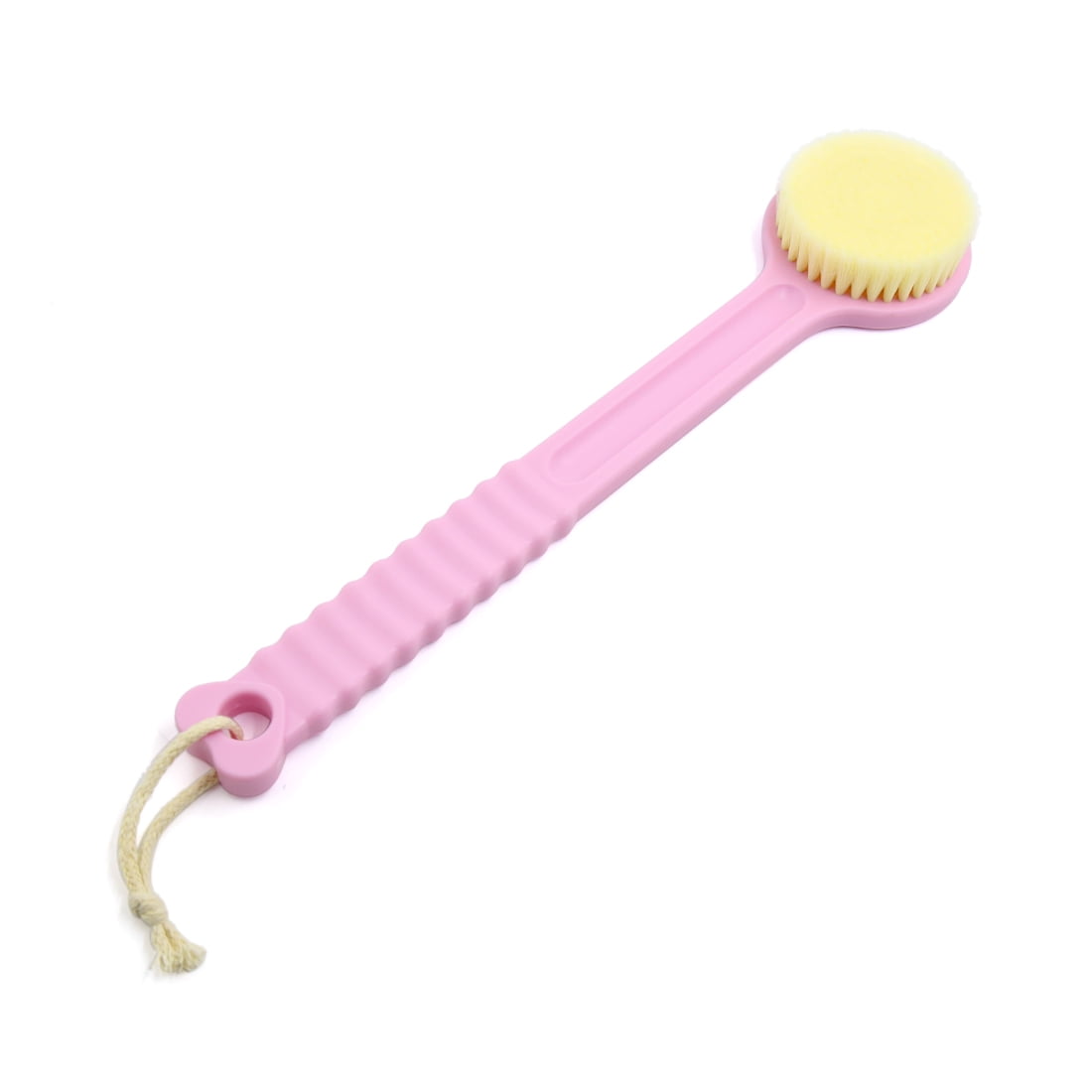 Pink Nonslip 14.2" Long Handle Soft Bristle Body Bath Brush Back