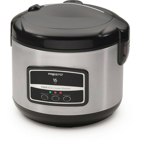 Presto Digital Stainless Steel Rice Cooker/Steamer
