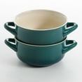 thumbnail image 2 of Crock-Pot 30oz Artisan Stoneware Soup Bowl w/ Handles, 2 Pack, Teal Gradient, 2 of 5