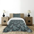 thumbnail image 4 of Ambesonne Butterfly Quilted Bedspread Set 2 Pcs, Vintage Elements, Twin Size, Multicolor, 4 of 5