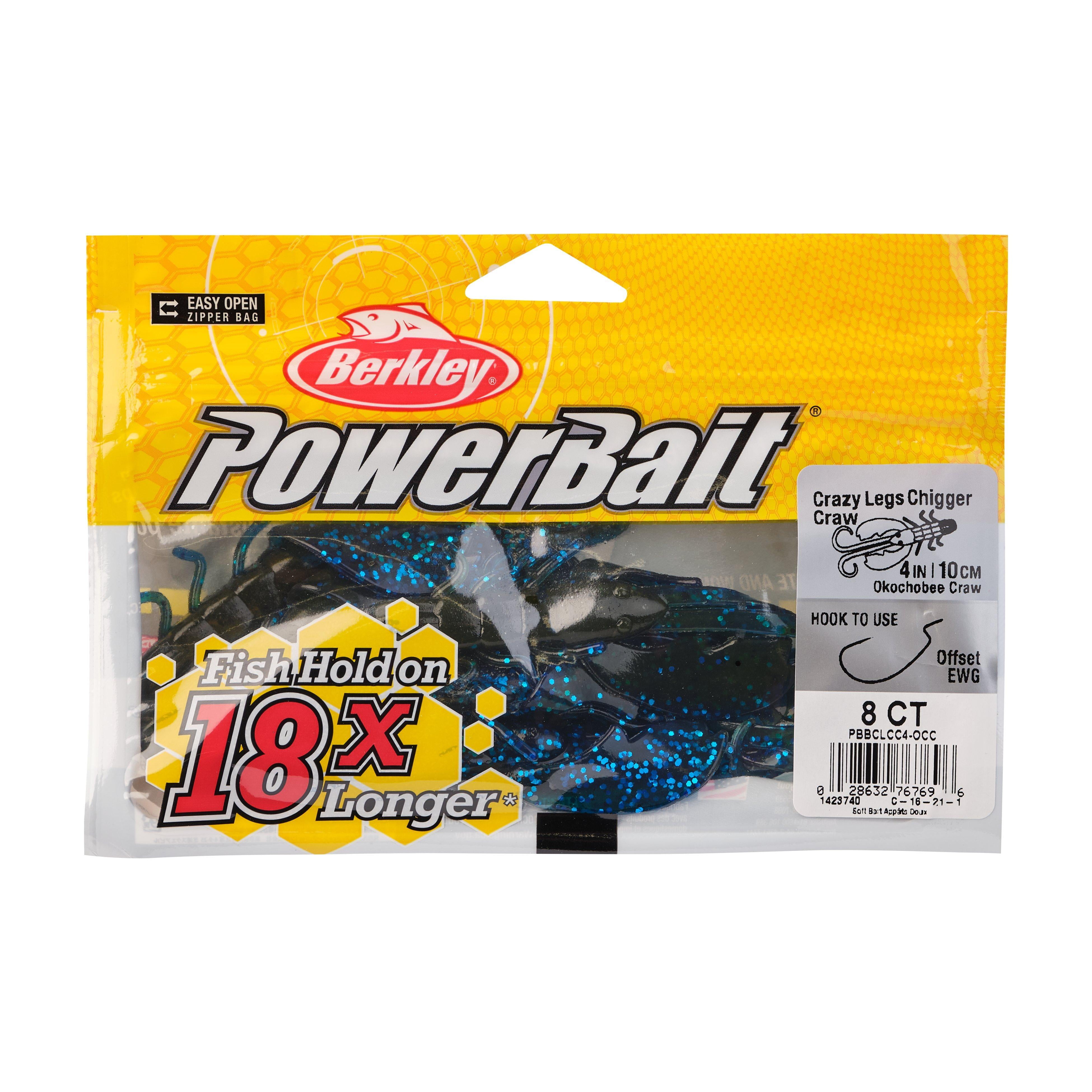 Berkley PowerBait® Crazy Legs Chigger Craw Fishing Soft Bait 4in | 10cm Okeechobee Craw