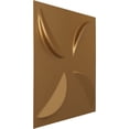thumbnail image 2 of Ekena Millwork 19 5/8"W x 19 5/8"H Pinwheel EnduraWall Decorative 3D Wall Panel, Bright Coat Gold (Covers 2.67 Sq. Ft.), 2 of 6