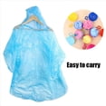 thumbnail image 2 of 5 Uds.-Bola Impermeable con Gancho, Abrigos de Emergencia Desechables Gruesos para Exteriores, Ponchos de Lluvia Impermeables, Bolas para Adultos, 2 of 5