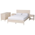 thumbnail image 2 of Baxton Studio Primrose Mid-Century Bedroom Set, Queen, Ivory, 2 of 13
