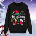 thumbnail image 7 of Linfrsh Parent-Child Outfit Family Matching Mommy and Me Christmas Sweatshirt Long Sleeve Crewneck Merry Embroidery Pullover Top Black,2Y, 7 of 7