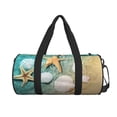 thumbnail image 2 of Fotbe Starfish And Seashell Pattern Foldable Sports Gym Bag with Wet Dry Pocket, Ultralight Travel Bag, Large Capacity Duffel Bag, Splash Proof Carry on Bag, Overnight Bag, Weekender Bag, 2 of 8
