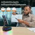thumbnail image 3 of Men and women's gift, phone stand with Bluetooth speaker, light, and strap, cool tech gadget, unique birthday gift for men, husbands, moms, dads, 3 of 4