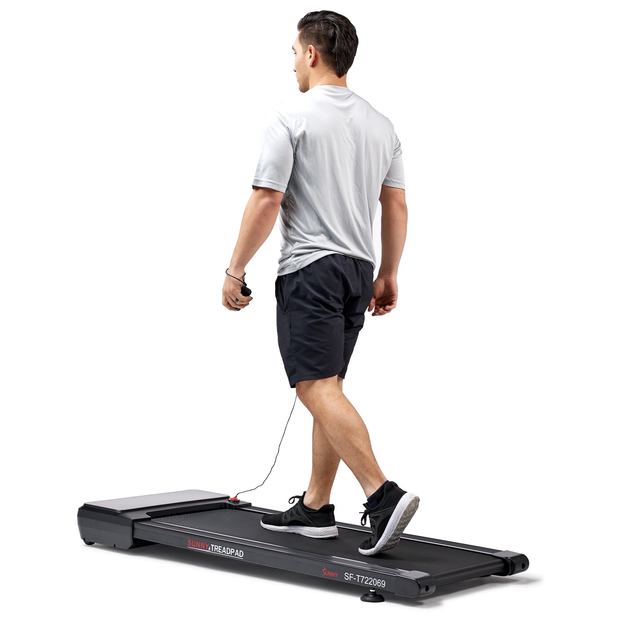 Sunny Health & Fitness Walkstation - Tapis roulant piatto sottile per scrivania e casa, SF-T7945, colore: Nero