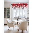 thumbnail image 2 of Snowman Snowflakes Valances for Windows, Christmas Striped Scarf Hat Light Filtering Window Treatment Valances, Rod Pocket Small Curtains for Kitchen/Bathroom, 54"x18", 2 of 9