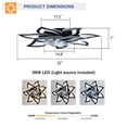 thumbnail image 6 of Modern Ceiling Fan with Lights Remote Control, 10 PCS Blades ,32" Black Ceiling Fan with Light, 6 Speeds 3 Light Color Low Profile Flush Mount Ceiling Fan for Kitchen Bedroom, 6 of 14